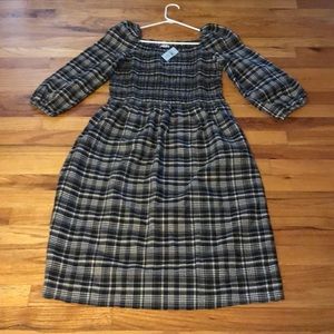 🌺 Pretty LOFT Plaid Midi Dress New With Tag Sz MP